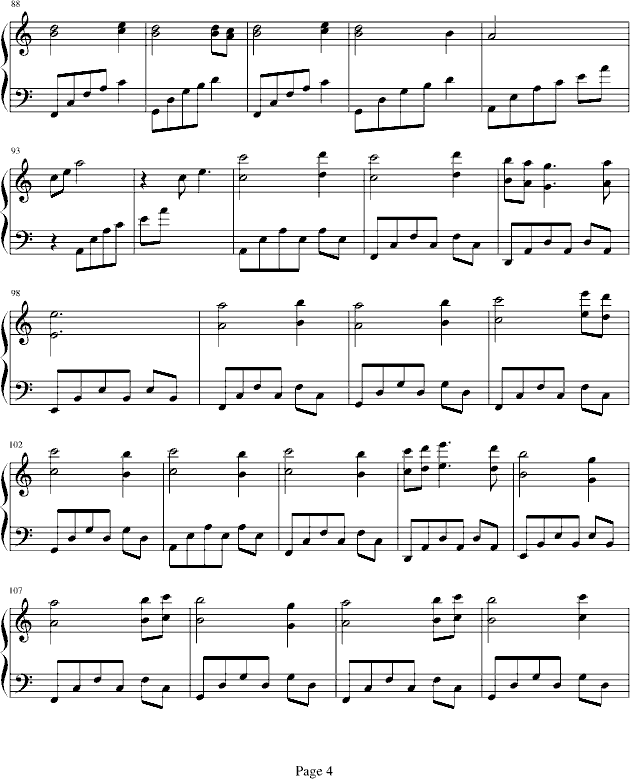 回忆从前钢琴曲谱（图4）