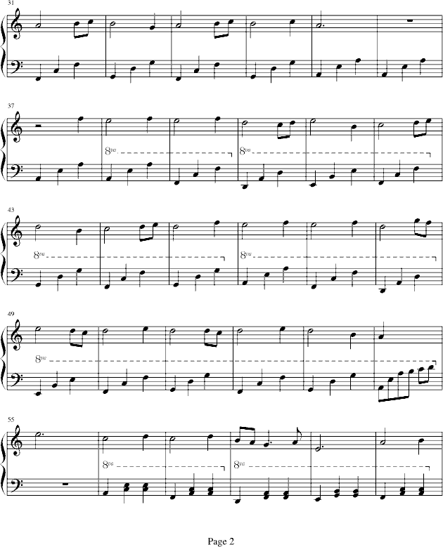 回忆从前钢琴曲谱（图2）