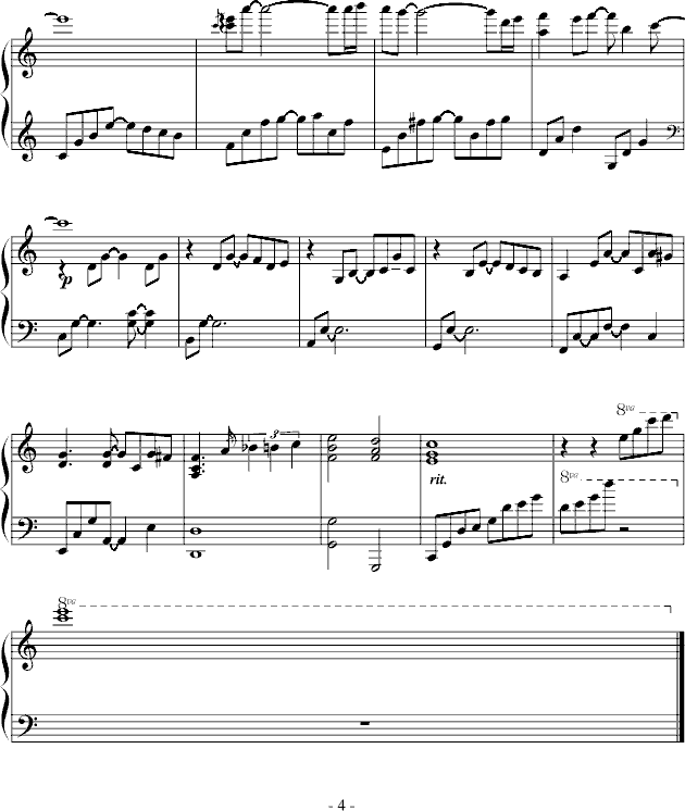 圣诞前夕-(改编版)钢琴曲谱（图4）