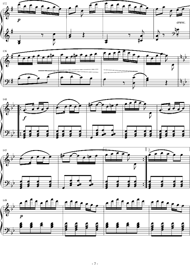吉普赛回旋曲-下弦月版钢琴曲谱（图7）