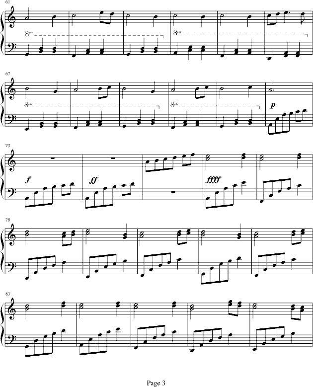 回忆从前钢琴曲谱（图3）