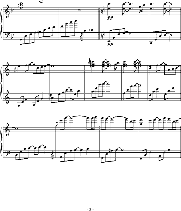 圣诞前夕-(改编版)钢琴曲谱（图3）