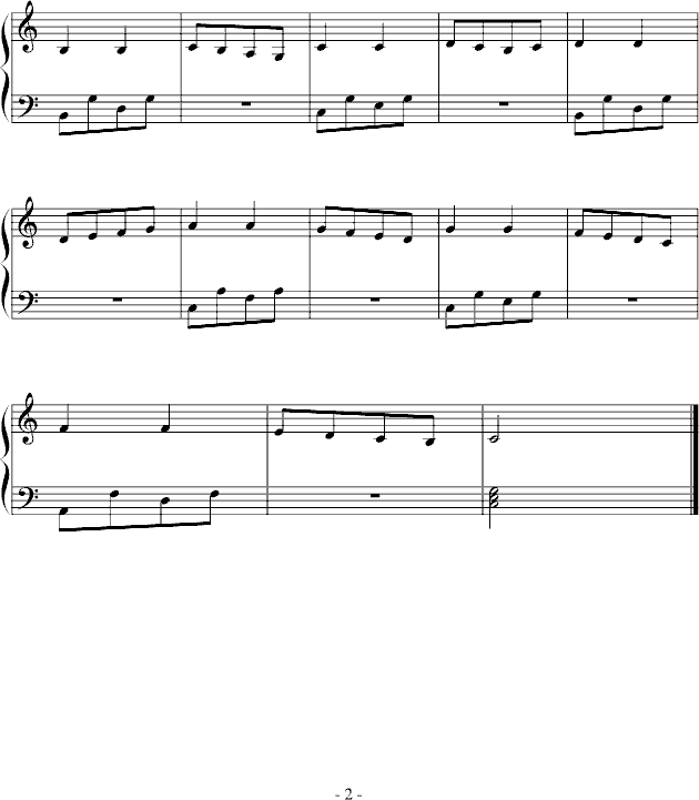 上课铃声钢琴曲谱（图2）
