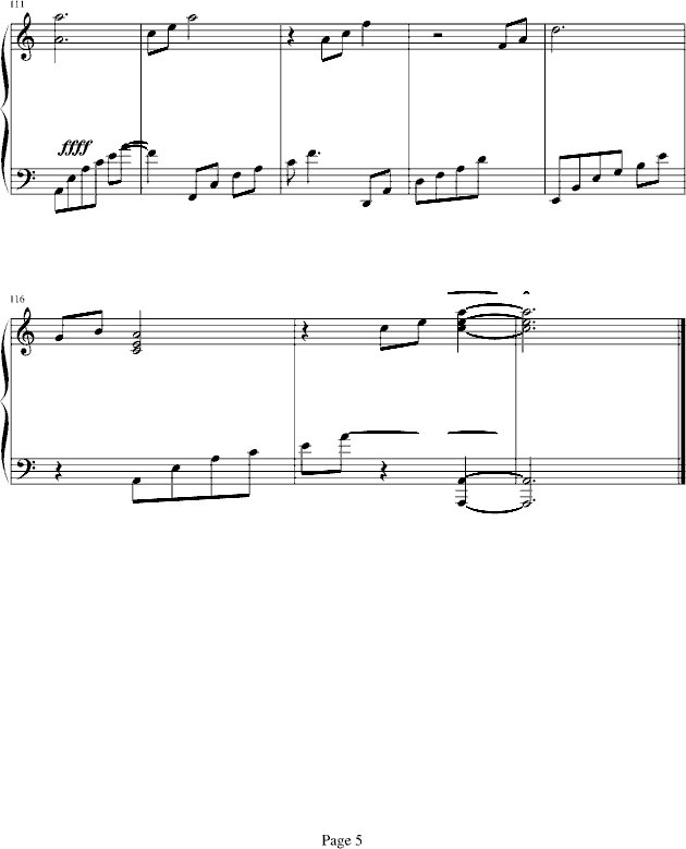 回忆从前钢琴曲谱（图5）