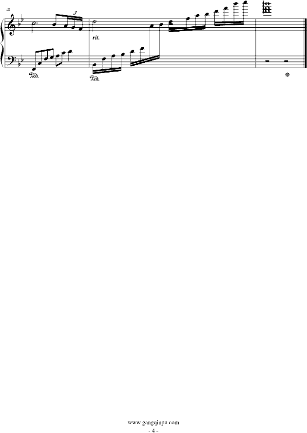 回想钢琴曲谱（图4）
