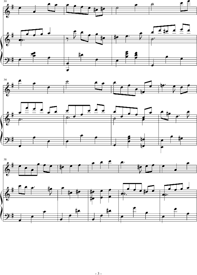 幻想曲第四章(小夜曲)钢琴曲谱（图3）