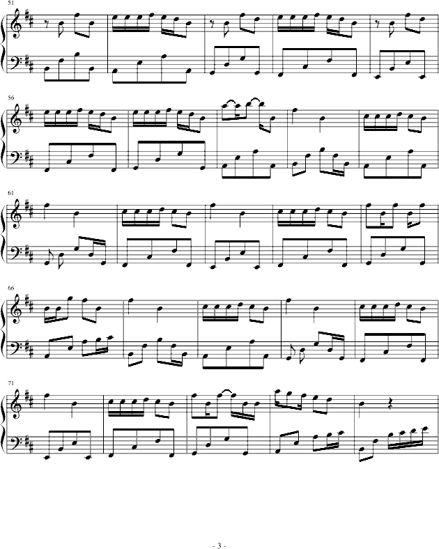 MI钢琴曲谱（图3）