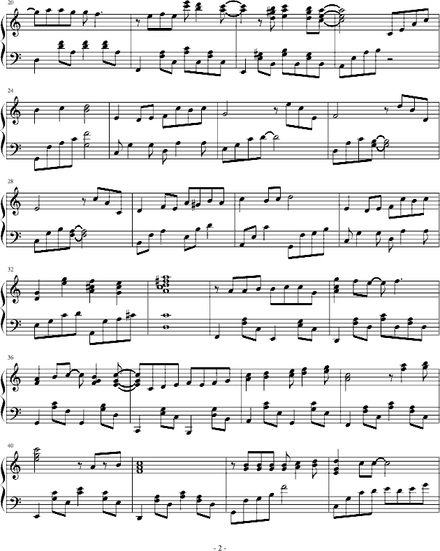 一刻心情钢琴曲谱（图2）