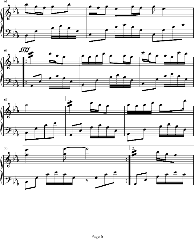 樱花之最钢琴曲谱（图6）