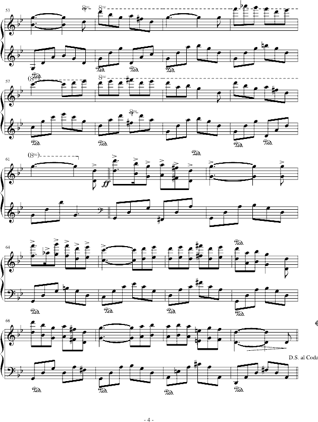 悲哀的结束钢琴曲谱（图4）