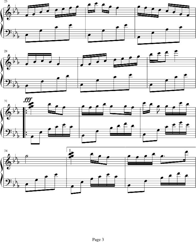 樱花之最钢琴曲谱（图3）