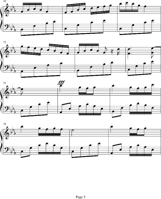 樱花之最钢琴曲谱（图5）