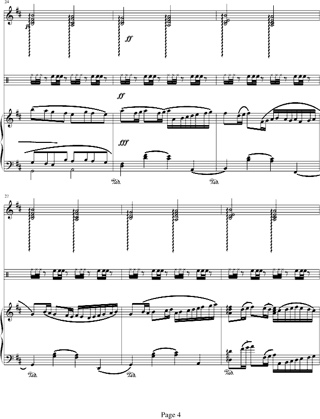 D大调卡农-钢琴华丽版钢琴曲谱（图4）