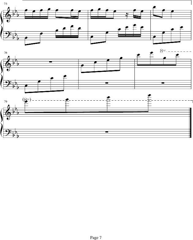 樱花之最钢琴曲谱（图7）