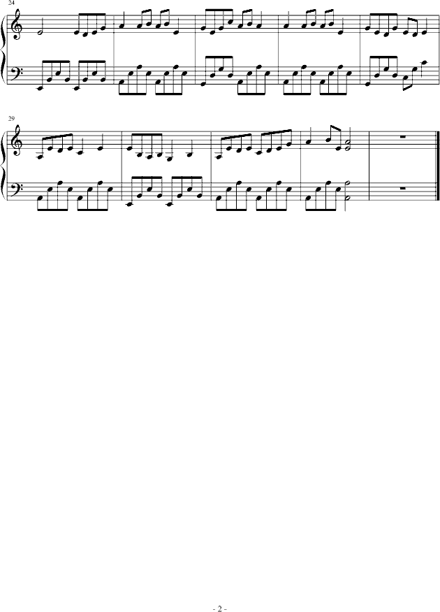 眼保健操第一节钢琴曲谱（图2）