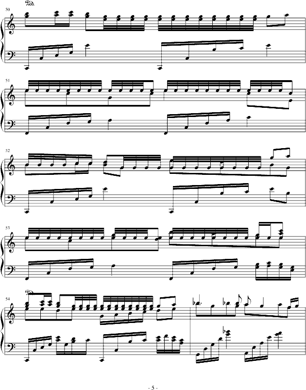 遥望星夜钢琴曲谱（图5）