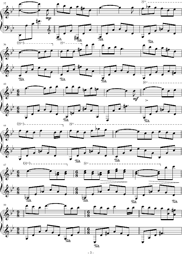 悲哀的结束钢琴曲谱（图3）