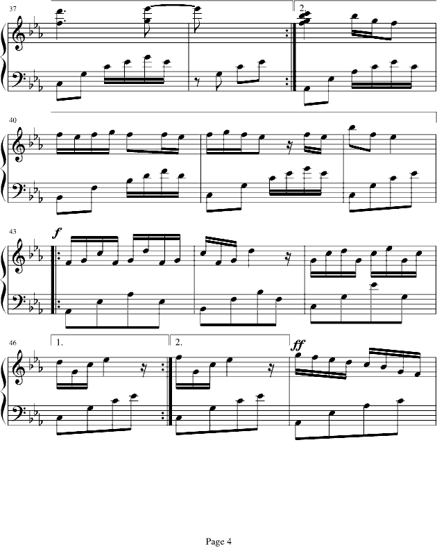 樱花之最钢琴曲谱（图4）