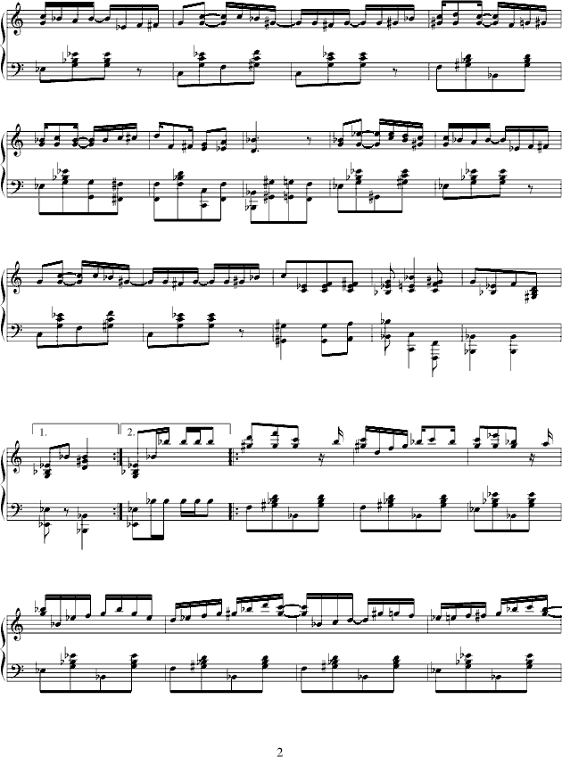 时间的舞蹈-爵士钢琴曲谱（图2）
