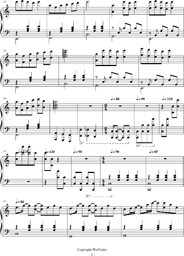 星光恋钢琴曲谱（图2）