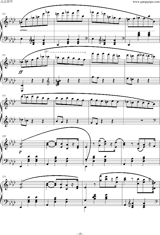 降A大调圆舞曲钢琴曲谱（图10）