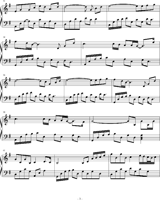 一缕阳光的温暖钢琴曲谱（图3）