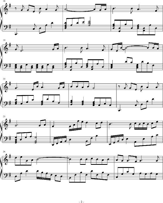一缕阳光的温暖钢琴曲谱（图2）