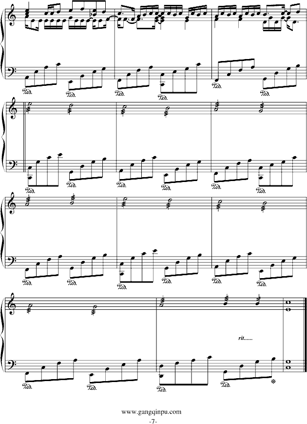 卡农-（C Major）接近原版钢琴曲谱（图7）