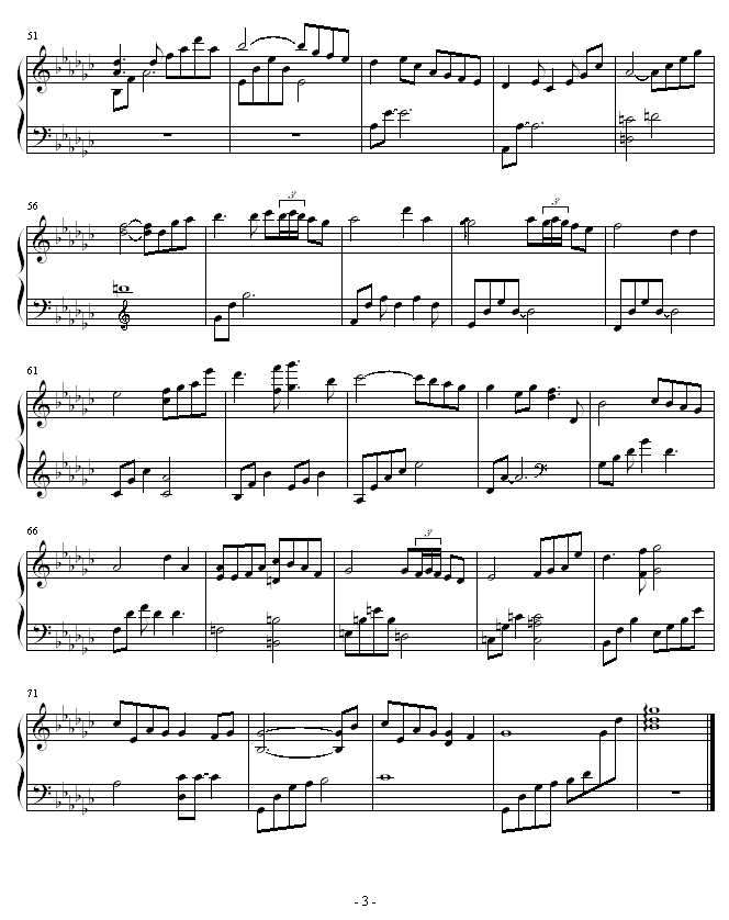 黄昏钢琴曲谱（图3）
