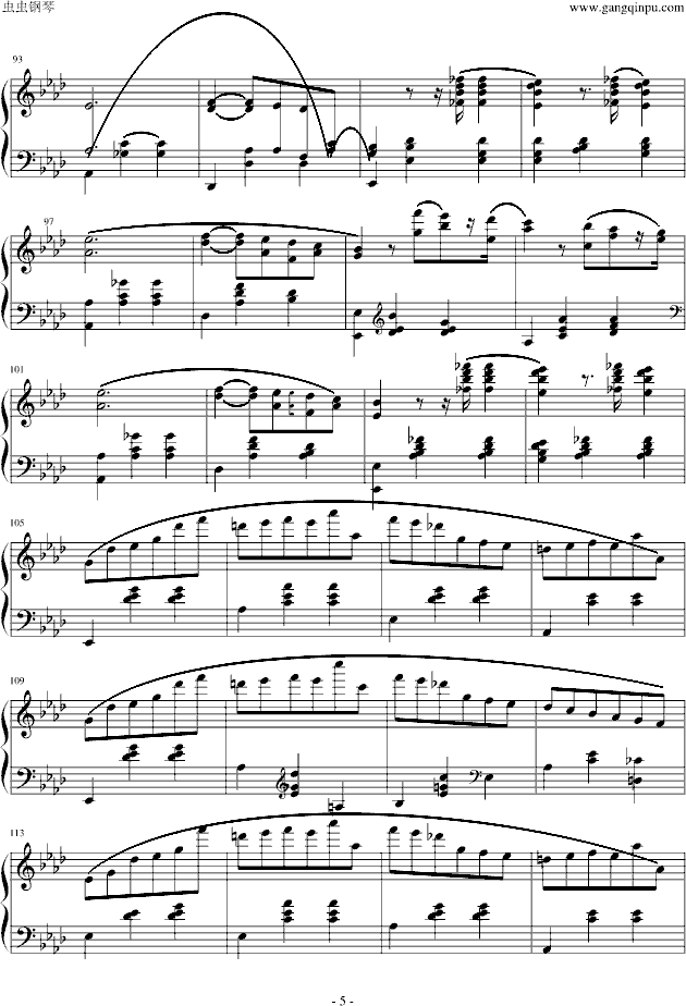 降A大调圆舞曲钢琴曲谱（图5）