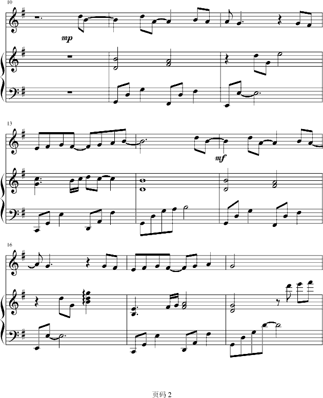 遇见 -弹唱版钢琴曲谱（图2）