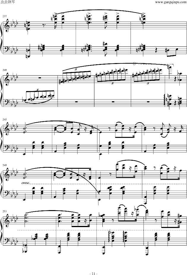 降A大调圆舞曲钢琴曲谱（图11）