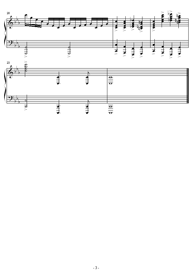 Run Down钢琴曲谱（图3）