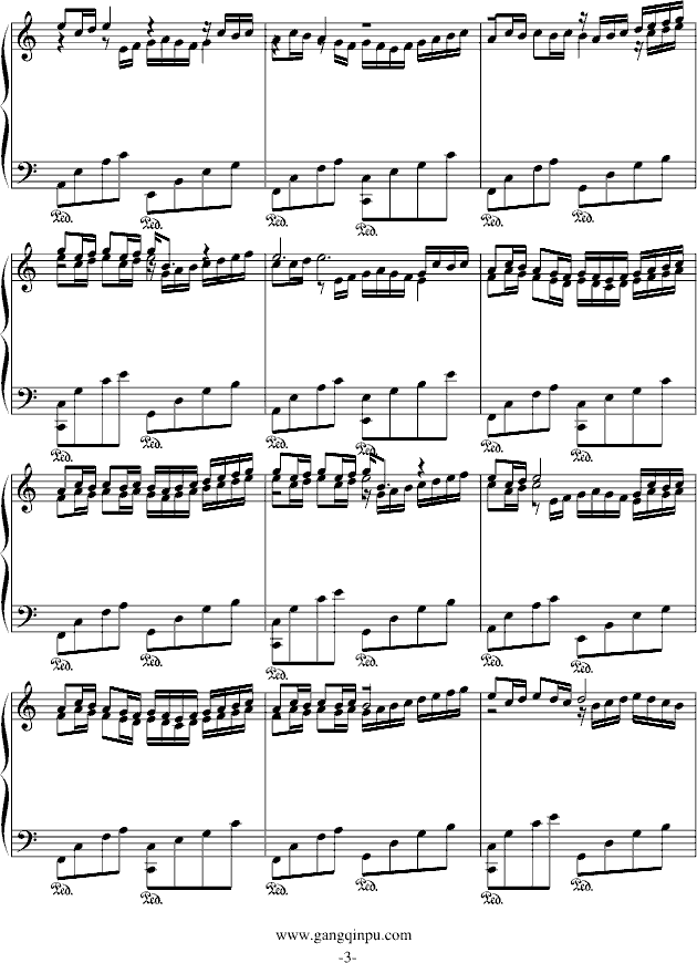 卡农-（C Major）接近原版钢琴曲谱（图3）