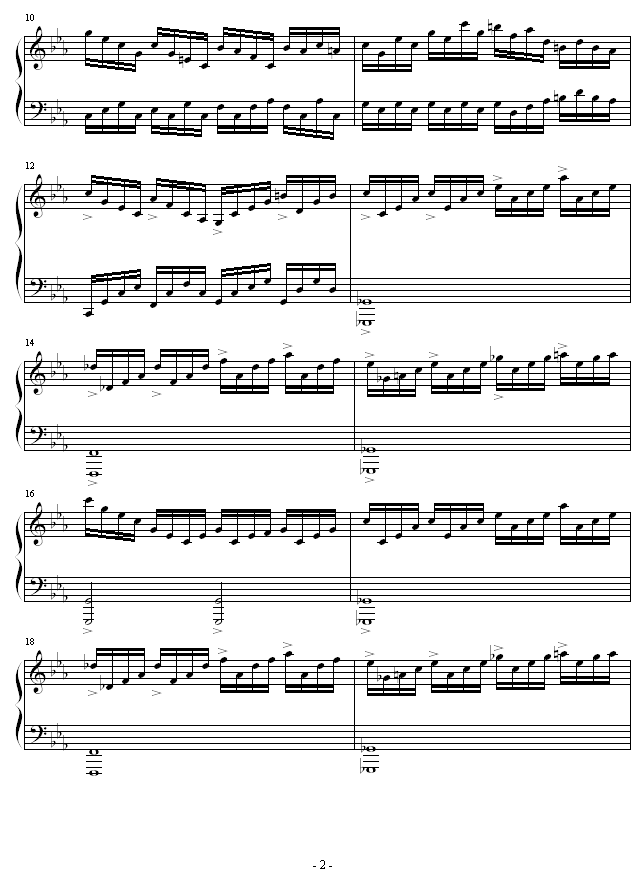 Run Down钢琴曲谱（图2）