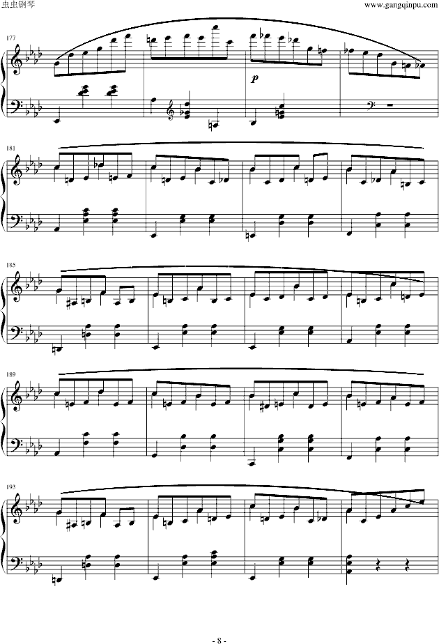 降A大调圆舞曲钢琴曲谱（图8）