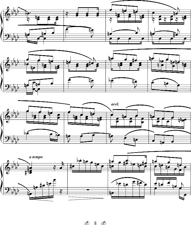 夜曲-法雅钢琴小品钢琴曲谱（图5）