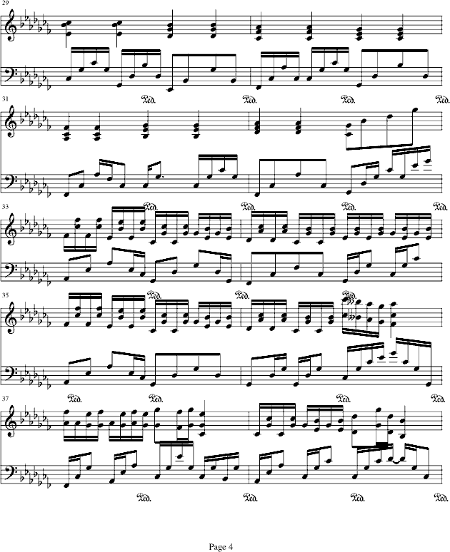 初冬（钢琴伴奏版）钢琴曲谱（图4）