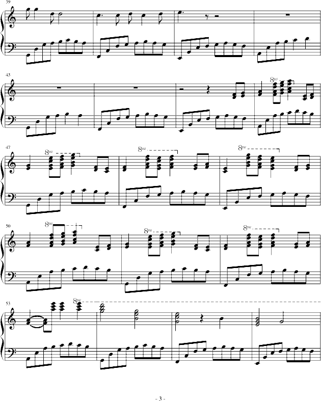 卡农轮唱钢琴曲谱（图3）
