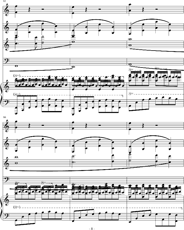 卡农轮唱钢琴曲谱（图8）