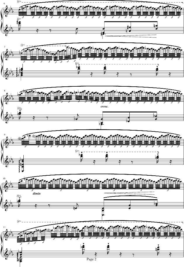 蓝色多瑙河-Schulz-Evler改编钢琴曲谱（图2）
