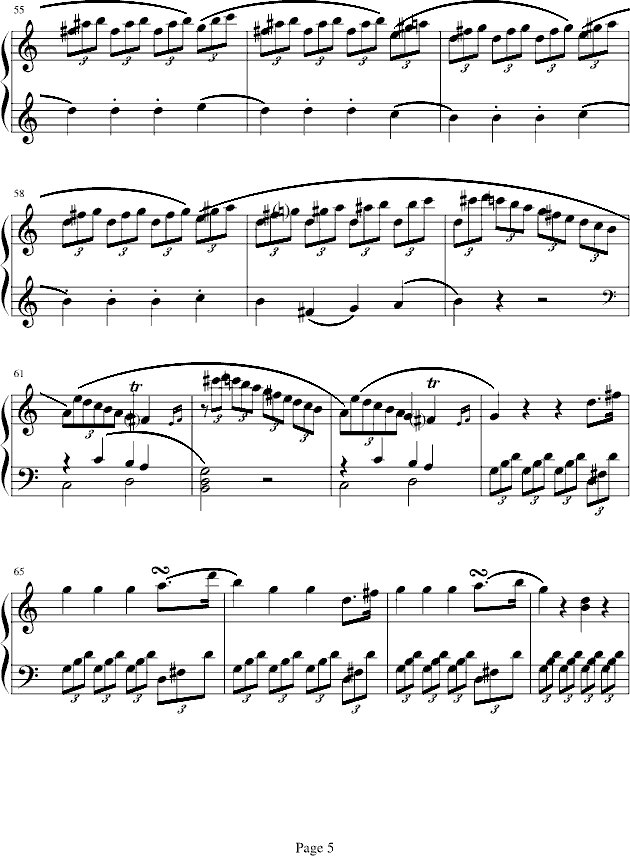 海頓奏鳴曲第一樂章钢琴曲谱（图5）