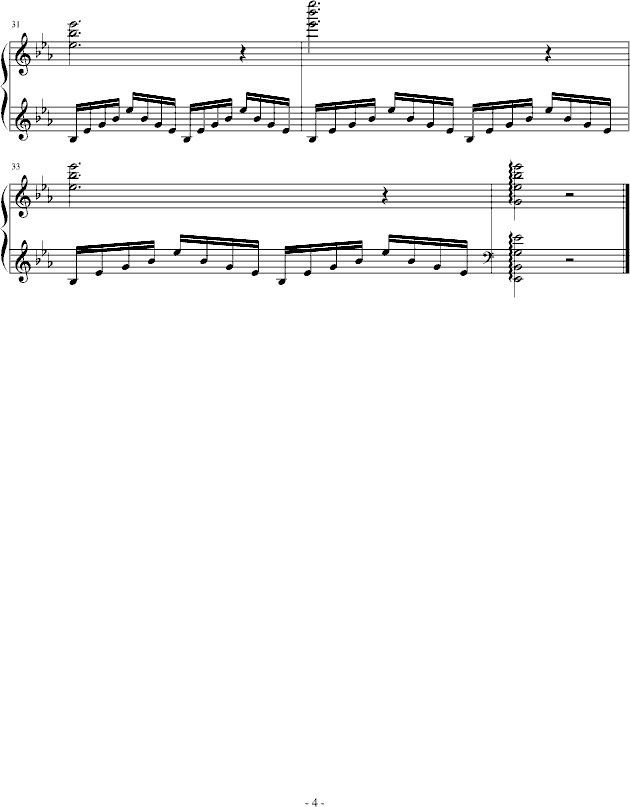 天鹅湖里的小船钢琴曲谱（图4）