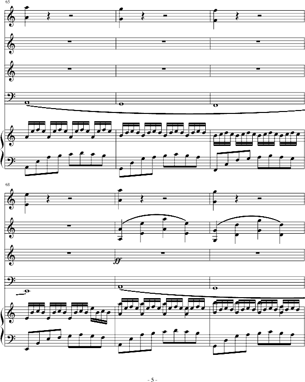卡农轮唱钢琴曲谱（图5）