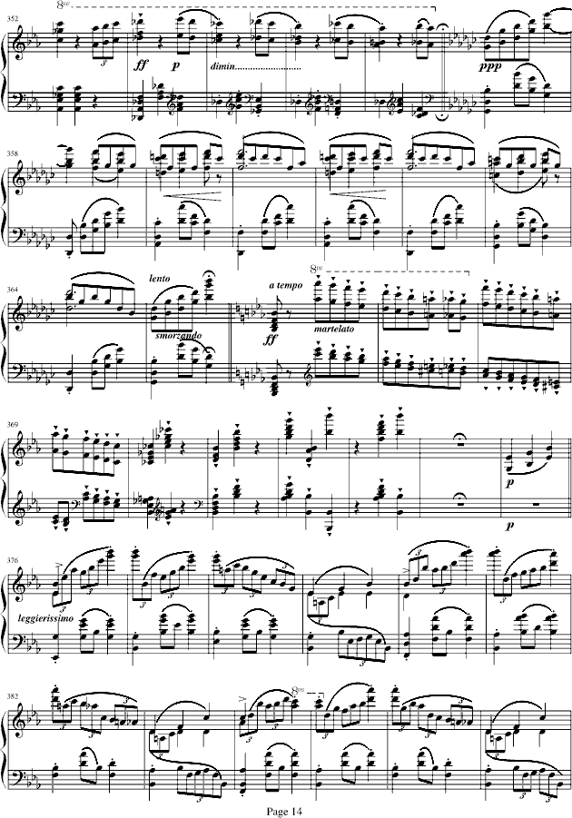 蓝色多瑙河-Schulz-Evler改编钢琴曲谱（图14）