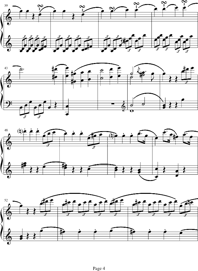 海頓奏鳴曲第一樂章钢琴曲谱（图4）