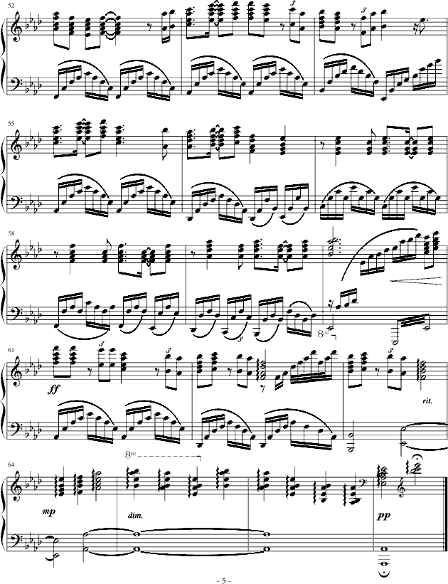 新鸳鸯蝴蝶梦钢琴曲谱（图5）