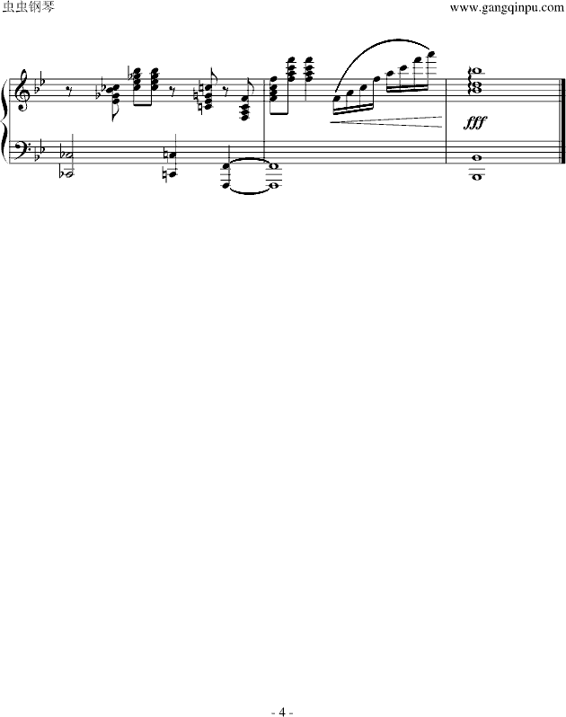 心中的王子钢琴曲谱（图4）