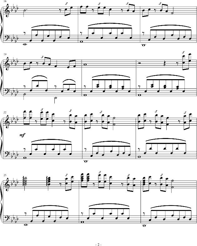 新鸳鸯蝴蝶梦钢琴曲谱（图2）