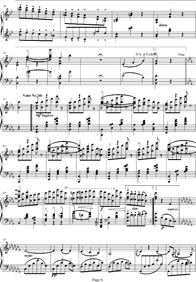 蓝色多瑙河-Schulz-Evler改编钢琴曲谱（图6）